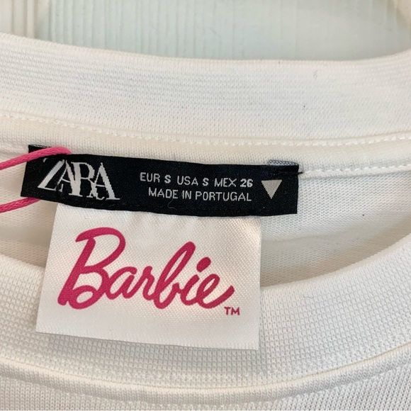 [🌟 PRICE FIRM] ZARA Barbie Striped Swimsuit Graphic T-Shirt Short Sleeves Tee - Picture 7 of 10